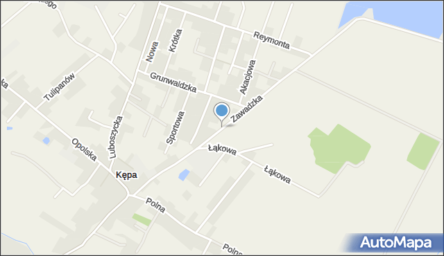 Kępa gmina Łubniany, Zawadzka, mapa Kępa gmina Łubniany