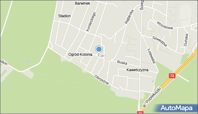 Kielce, Zamojska, mapa Kielc