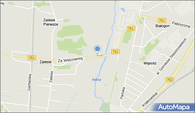 Kielce, Za Walcownią, mapa Kielc