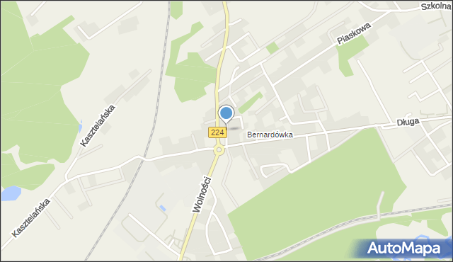 Kiełpino gmina Kartuzy, Zaułek, mapa Kiełpino gmina Kartuzy