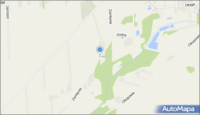 Kłoczew, Zamłynie, mapa Kłoczew