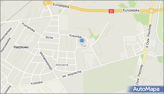 Kołobrzeg, Zaruskiego Mariusza, gen., mapa Kołobrzegu