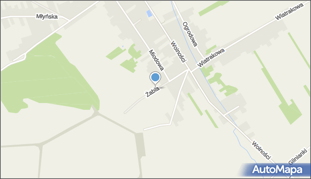 Kościelec gmina Rędziny, Żabia, mapa Kościelec gmina Rędziny