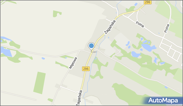 Kożuchów powiat nowosolski, Żagańska, mapa Kożuchów powiat nowosolski