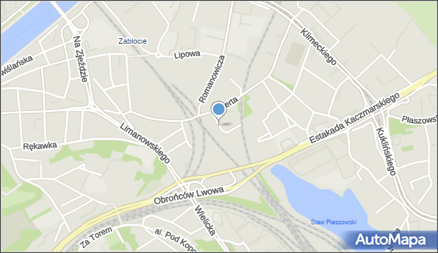 Kraków, Zaułek, mapa Krakowa