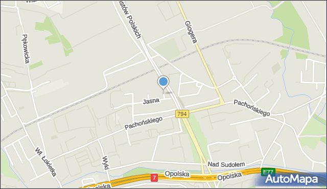 Kraków, Zaremby Stanisława, mapa Krakowa