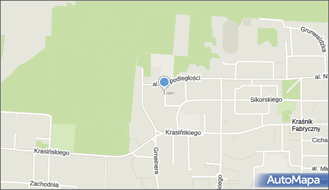 Kraśnik, Zawadzkiego Tadeusza, mapa Kraśnik