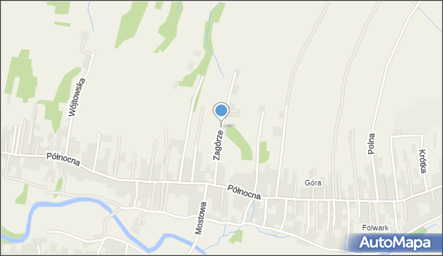 Krościenko Wyżne, Zagórze, mapa Krościenko Wyżne