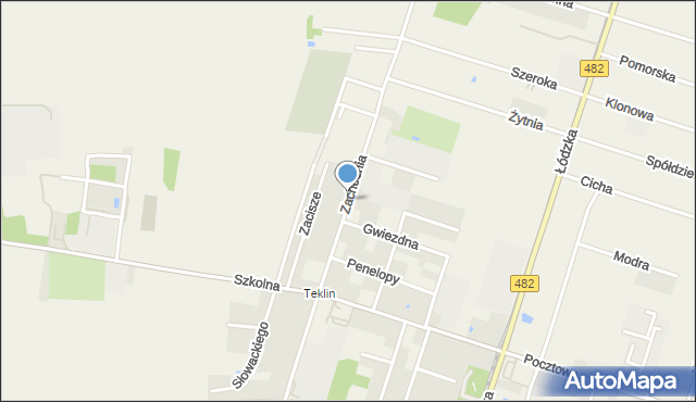 Ksawerów powiat pabianicki, Zachodnia, mapa Ksawerów powiat pabianicki