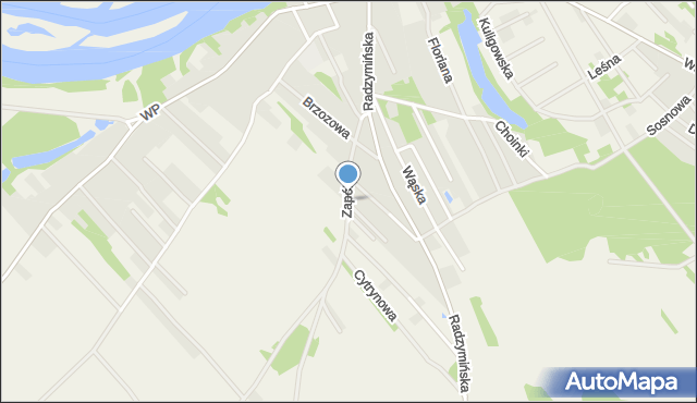 Kuligów, Zapólna, mapa Kuligów