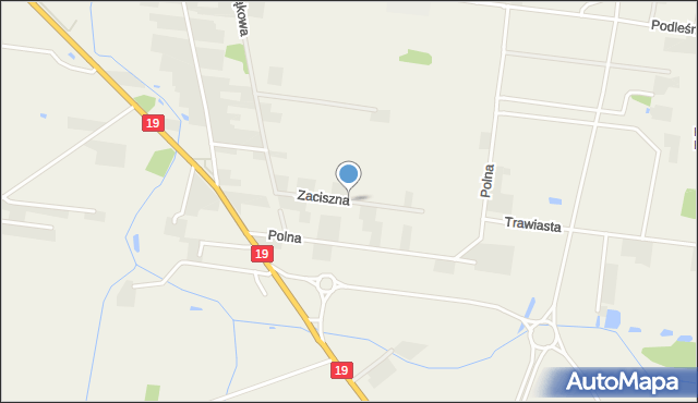 Kuriany gmina Zabłudów, Zaciszna, mapa Kuriany gmina Zabłudów