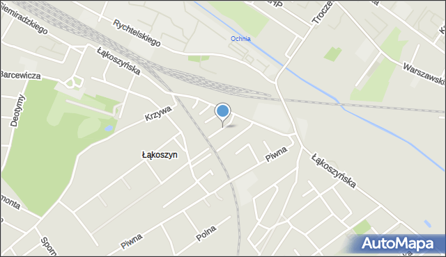 Kutno, Zapłotek, mapa Kutno