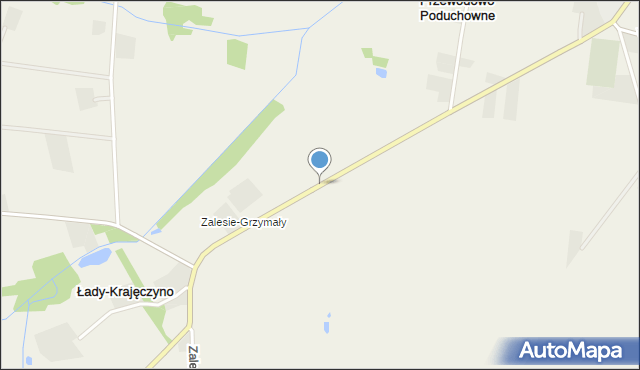 Łady-Krajęczyno, Zalesie-Grzymały, mapa Łady-Krajęczyno