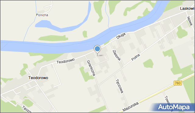 Laskowiec gmina Rzekuń, Zaciszna, mapa Laskowiec gmina Rzekuń