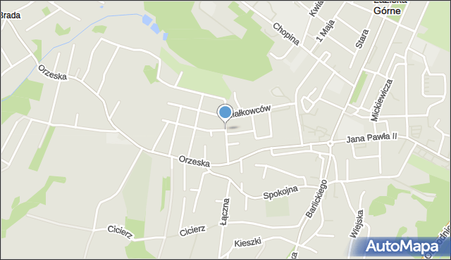 Łaziska Górne, Zawadzkiego-Zośki Tadeusza, mapa Łaziska Górne