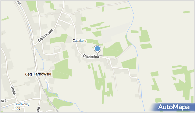 Łęg Tarnowski, Zaszkolna, mapa Łęg Tarnowski