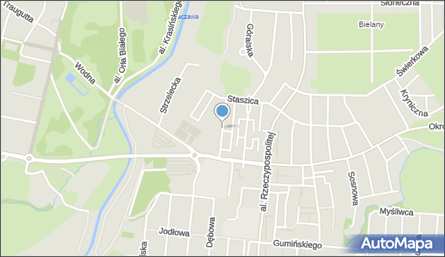 Legnica, Zagrodowa, mapa Legnicy