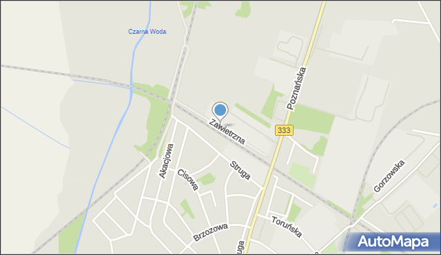 Legnica, Zawietrzna, mapa Legnicy