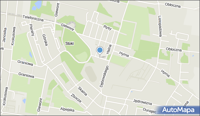 Łódź, Zaruskiego Mariusza, gen., mapa Łodzi