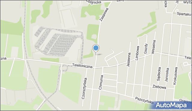 Łódź, Zaspowa, mapa Łodzi