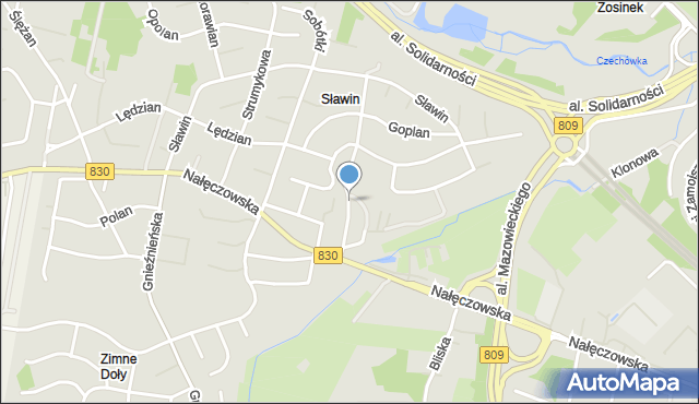 Lublin, Zagonowa, mapa Lublina