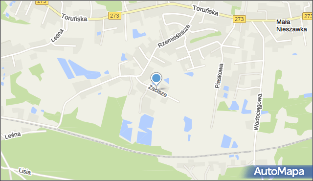 Mała Nieszawka, Zacisze, mapa Mała Nieszawka