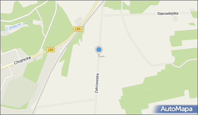 Międzybłocie gmina Złotów, Zakrzewska, mapa Międzybłocie gmina Złotów