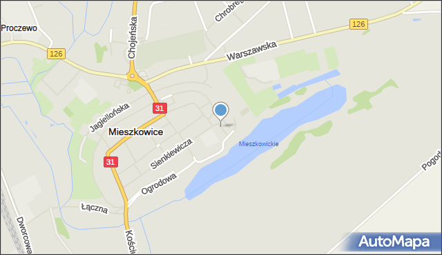 Mieszkowice powiat gryfiński, Zaułek Wileński, mapa Mieszkowice powiat gryfiński