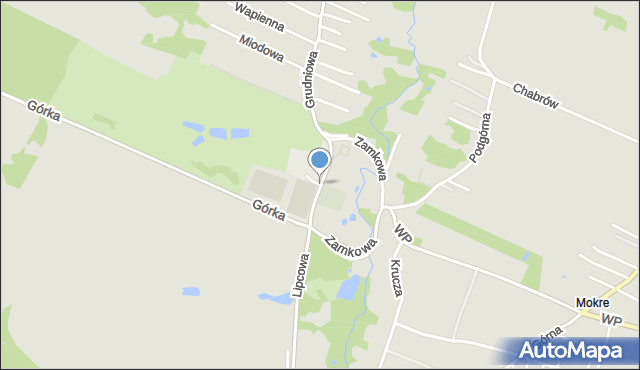 Mikołów, Zamkowa, mapa Mikołów