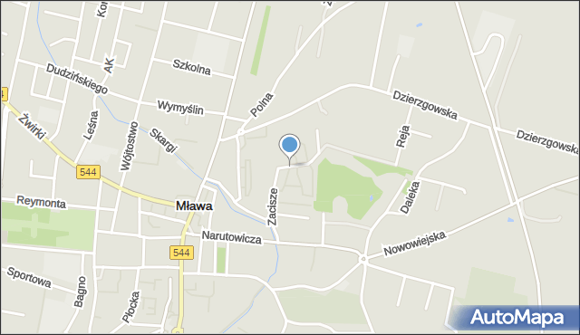 Mława, Zacisze, mapa Mława