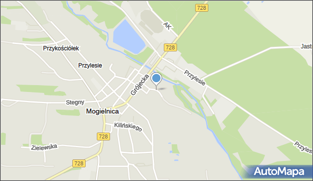 Mogielnica powiat grójecki, Żabia, mapa Mogielnica powiat grójecki