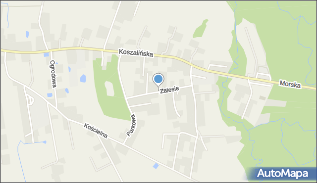 Mścice, Zalesie, mapa Mścice