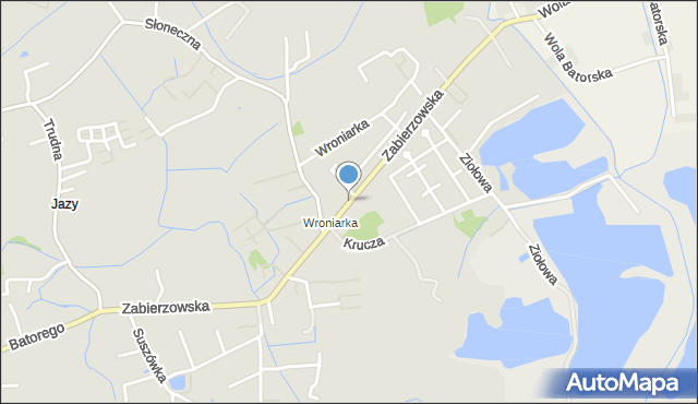 Niepołomice, Zabierzowska, mapa Niepołomice