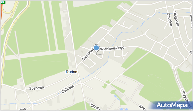Nowa Sól, Zagłoby Jana Onufrego, mapa Nowa Sól