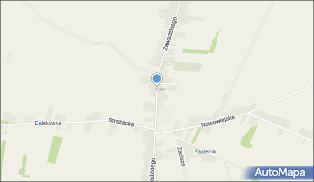 Nowa Wieś gmina Mierzęcice, Zawadzkiego Aleksandra, gen., mapa Nowa Wieś gmina Mierzęcice