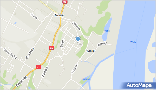 Nowe powiat świecki, Zamkowa, mapa Nowe powiat świecki