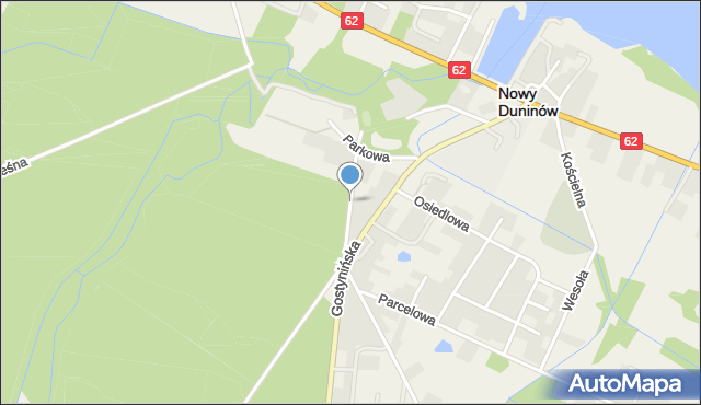 Nowy Duninów, Zacisze, mapa Nowy Duninów