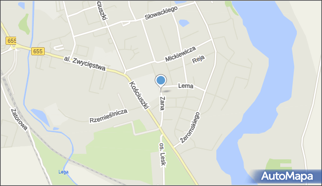 Olecko, Zana Tomasza, mapa Olecko