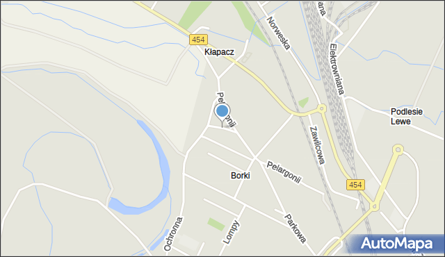 Opole, Zakątek, mapa Opola