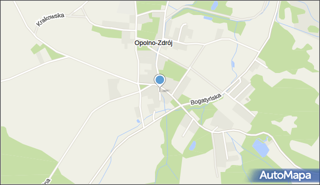 Opolno-Zdrój, Zamknięta, mapa Opolno-Zdrój