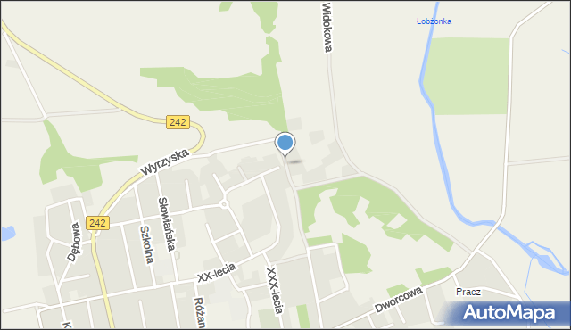 Osiek nad Notecią, Za Skansenem, mapa Osiek nad Notecią