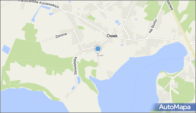 Osiek powiat starogardzki, Zamkowa, mapa Osiek powiat starogardzki