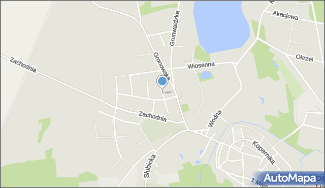 Ośno Lubuskie, Zacisze, mapa Ośno Lubuskie