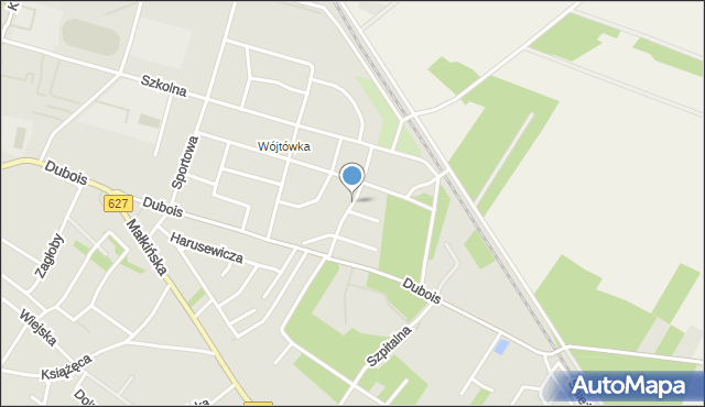 Ostrów Mazowiecka, Zapolskiej Gabrieli, mapa Ostrów Mazowiecka