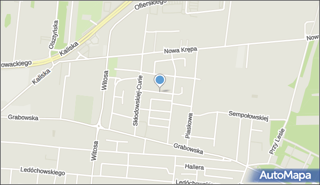 Ostrów Wielkopolski, Zapolskiej Gabrieli, mapa Ostrów Wielkopolski