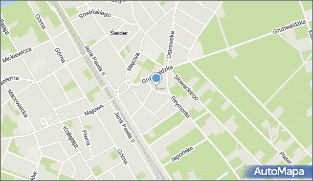Otwock, Zajęcza, mapa Otwock