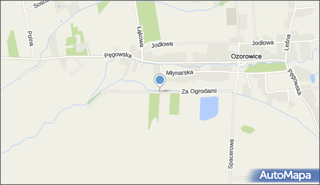 Ozorowice, Za Ogrodami, mapa Ozorowice