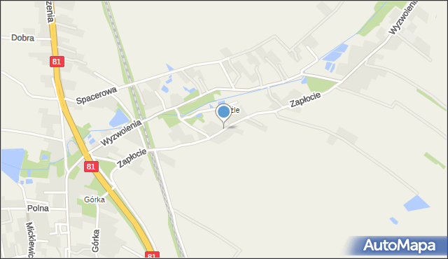 Pawłowice powiat pszczyński, Zapłocie, mapa Pawłowice powiat pszczyński