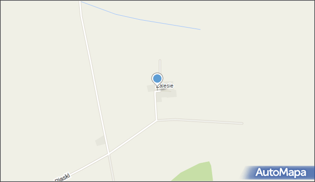 Piaski gmina Miejska Górka, Zalesie, mapa Piaski gmina Miejska Górka