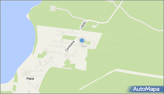 Piece gmina Szczytno, Zajęcza, mapa Piece gmina Szczytno